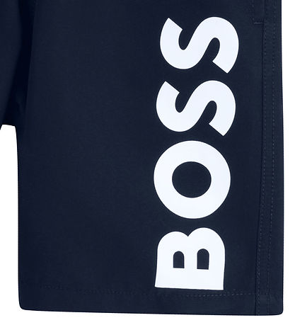 BOSS Badeshorts - Navy m. Hvid