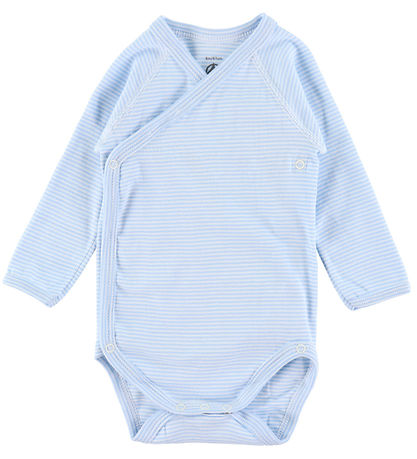 Petit Bateau Slå-om Bodyer l/æ - 3-pak - Hvid/Blå