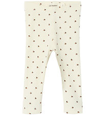 Lil Atelier Leggings - Ladybug - Slim Rib - NbnLago - Turtledove