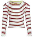 Minimalisma Bluse - Rib - Silke/Bomuld - Bardot - Hibiscus Strip