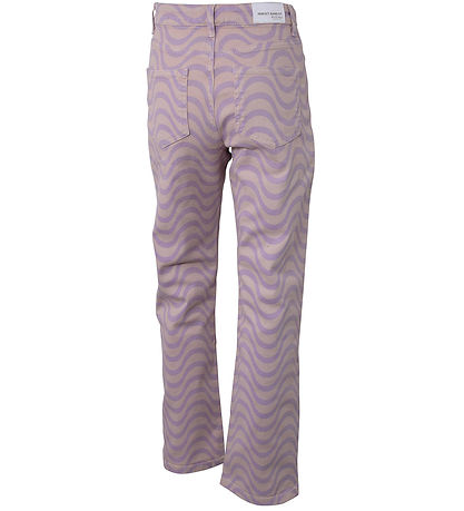 Hound Bukser - Wave Printed Denim - Lavender