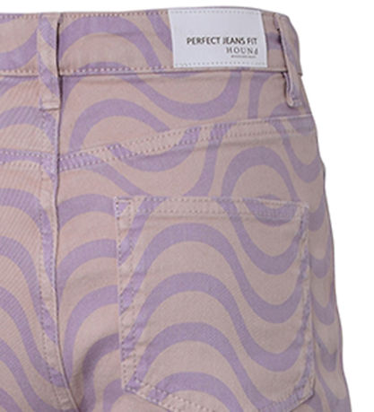 Hound Bukser - Wave Printed Denim - Lavender