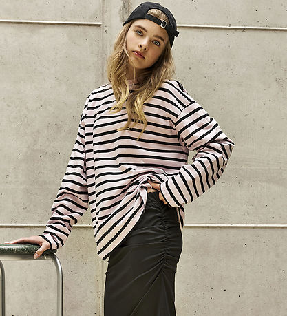 Hound Bluse - Stribet Rosa