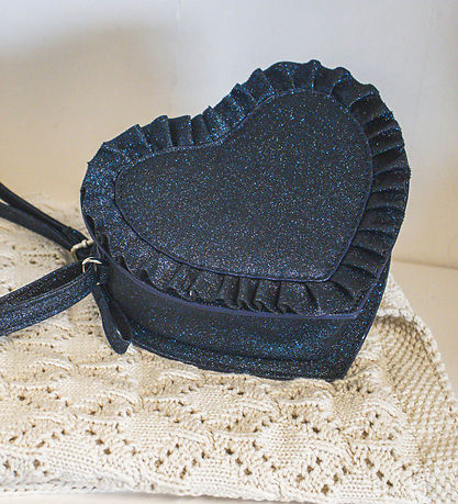 That's Mine Skuldertaske - Juliet - Heart Blue/Glitter