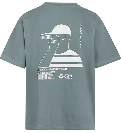 Grunt T-shirt - GrVillaher - Mirage Blue m. Print