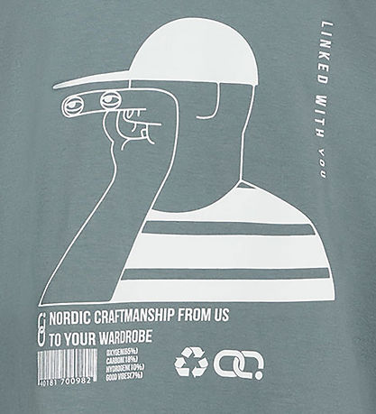 Grunt T-shirt - GrVillaher - Mirage Blue m. Print