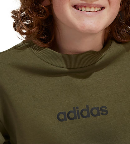 adidas Performance Bluse - J Lin FT Crew - Olistr/Black