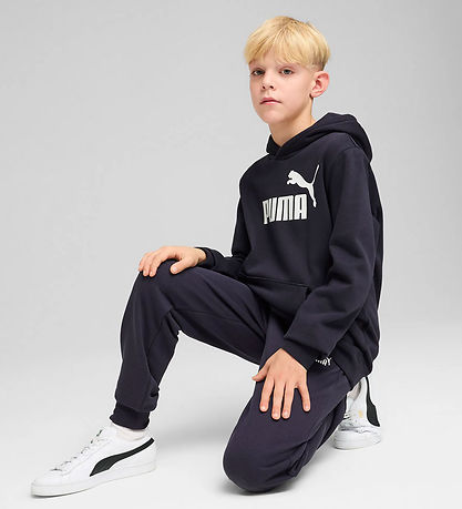 Puma Hættetrøje - Navy m. Hvid