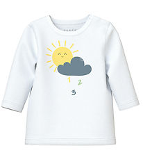 Name It Bluse - NbmVacion - Bright White/Sun and cloud