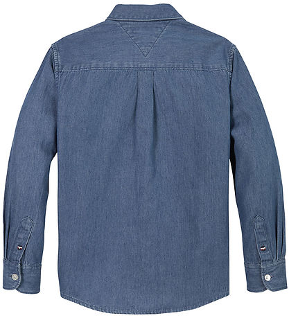 Tommy Hilfiger Skjorte - Denim Chambray - Denim Medium Wash