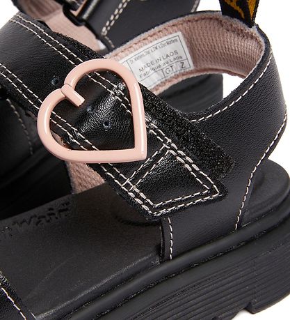Dr. Martens Sandaler - Marlowe Hearts J - Black/Powder Pink