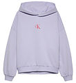 Calvin Klein Hættetrøje - Flower Back - Purple Heather