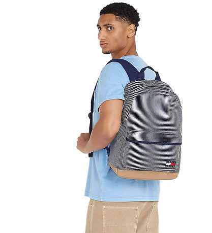 Tommy Hilfiger Rygsæk - TJM Ess Daily Stripe - Hickory Stripe Wh