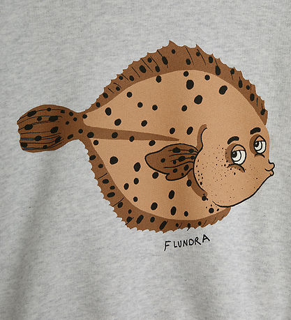 Mini Rodini Sweatshirt - Flundra - Gråmeleret