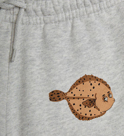 Mini Rodini Sweatpants - Flundra - Gråmeleret