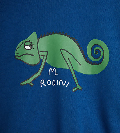 Mini Rodini Sweatshirt - Lizard - Blå