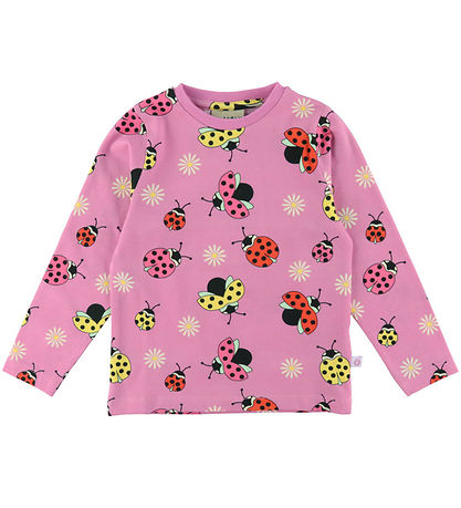 Småfolk Bluse - Pink Lavender m. Mariehøner