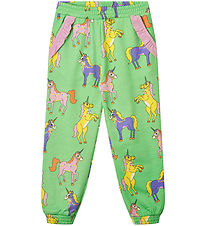 Småfolk Sweatpants - Minty Green Tea m. Enhjørninger