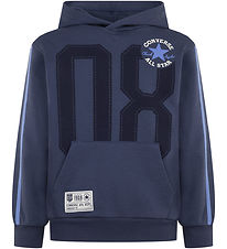 Converse Hættetrøje - Converse Navy m. Print