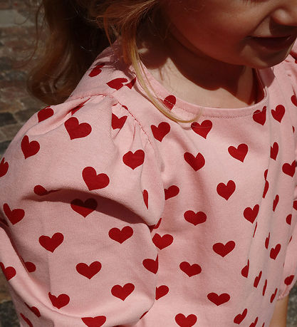 Konges Sløjd Bluse - Drey Slit - Amour Rouge m. Hjerter