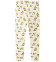 Lil' Atelier Leggings - Rib - NmfGavo - Turtledove/Lemon