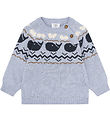 Hust and Claire Bluse - Strik - Pilou - Sky Melange