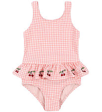 Konges Sløjd Badedragt - Soline Swimsuit - Geranium Pink m. Tern