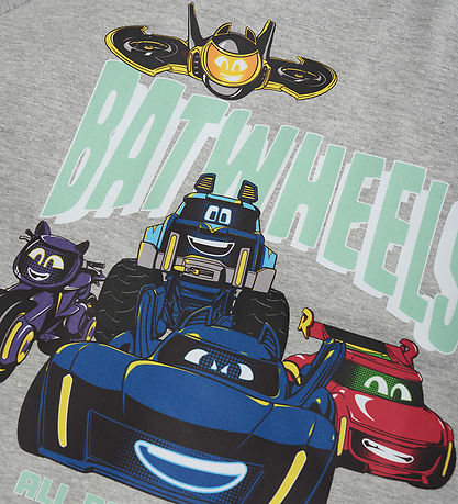 Minymo Bluse - Batwheels - Grey Melange