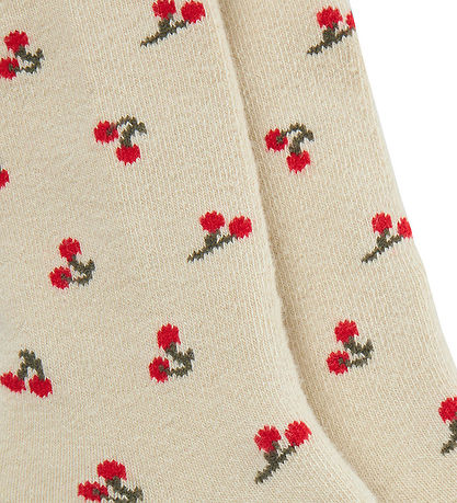 Name It Strømperbukser - NbfBittal - Summer Sand m. Kirsebær