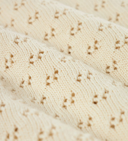 Lil Atelier Tæppe - NbnNilio - Strik - Turtledove m. Hulmønster
