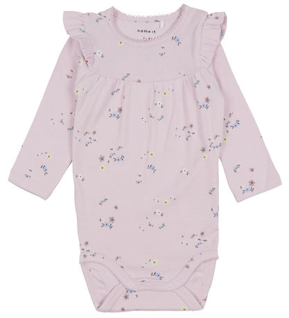 Name It Body l/æ - NbfDisse - Light Lilac m. Blomster