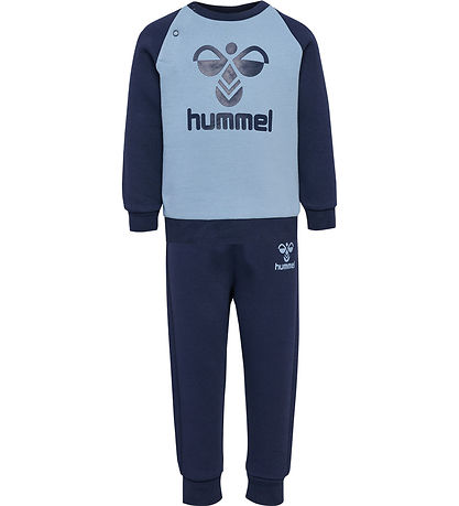 Hummel Sweatsæt - hmlHumming - Black Iris/Faded Denim