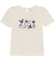 Creamie T-shirt - Forever Blue m. Blomster