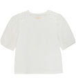 Creamie T-shirt  - Broderie Anglaise - Cloud m. Hulmønster