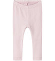 Name It Leggins - NbfDagnes - Light Lilac m. Hulmønster