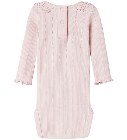 Name It Body l/æ - Rib - Nbdia - Light Lilac m. Hulmønster/Blond