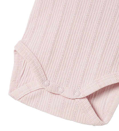 Name It Body l/æ - Rib - Nbdia - Light Lilac m. Hulmønster/Blond
