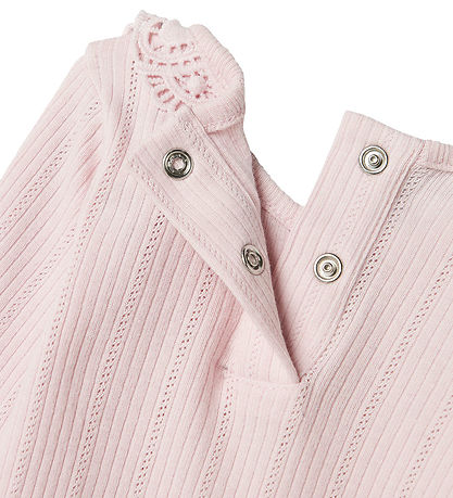 Name It Body l/æ - Rib - Nbdia - Light Lilac m. Hulmønster/Blond