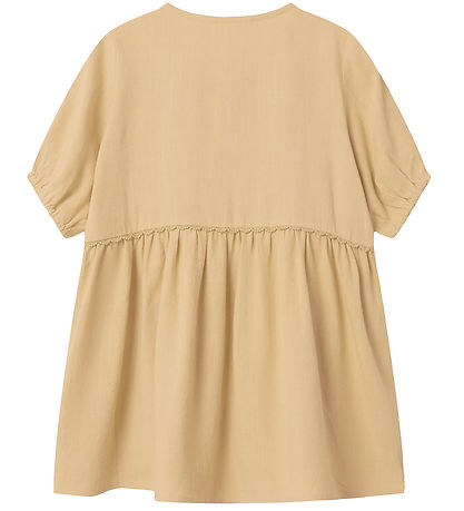 Lil Atelier Kjole - NmfDamla - Viskose/Hør - Taos Taupe