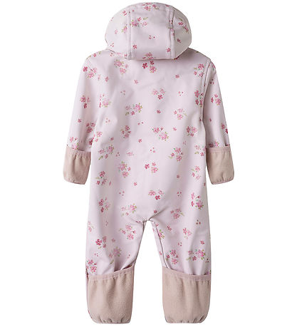 Name It Softshelldragt m. Fleece - NbfAlfa08 - Mauve Chalk m. Bl