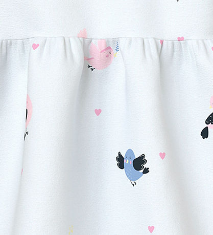Name It Kjole - NbfVandora  - Bright White/Birds