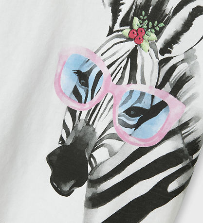 Name It T-shirt - NmfVotea - Bright White/Zebra
