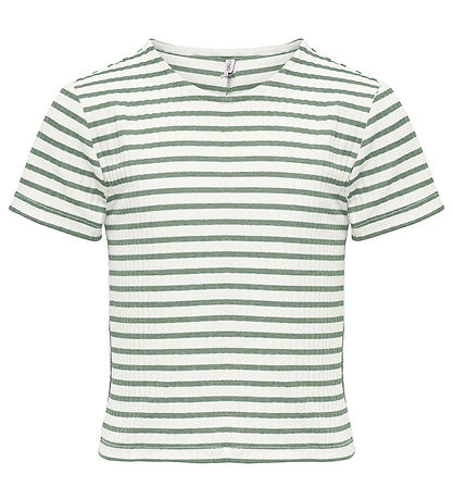 Kids Only T-shirt - Rib - Noos - KogNella - Cloud Dancer m. Stri
