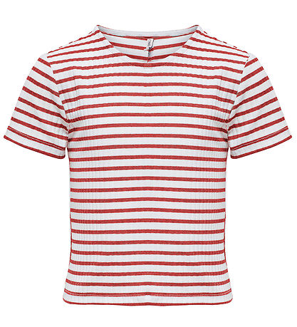 Kids Only T-shirt - Rib - Noos - KogNella - Cloud Dancer/Equesti
