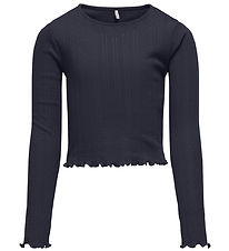Kids Only Bluse - Noos -  KogCarlotta - Night Sky m. Hulmønster