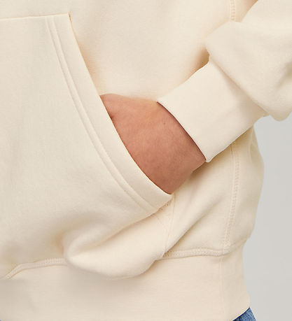 Jack & Jones Hættetrøje - JorIslington - Antique White m. Print