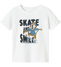 Name It T-shirt - NmmVux - Bright White/Smile
