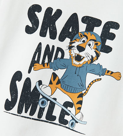 Name It T-shirt - NmmVux - Bright White/Smile