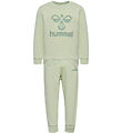 Hummel Sæt - hmlArine Crewsuit - Fog Green