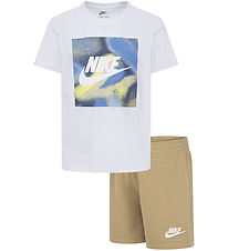 Nike Shortssæt - T-shirt/Shorts - Parachute Beige